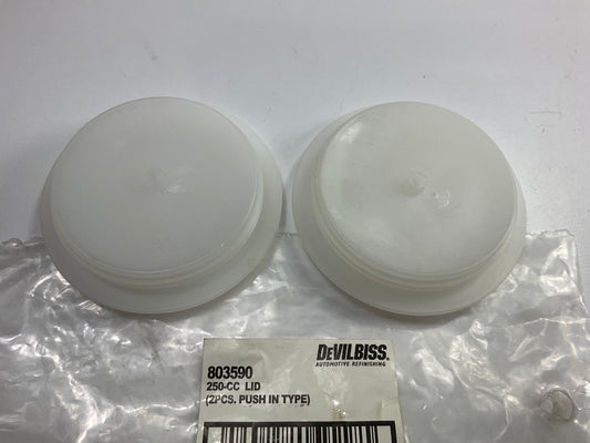 DeVilbiss 803590  StartingLine 250cc Push In Lids, Pack Of 2