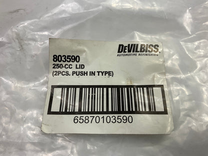 DeVilbiss 803590  StartingLine 250cc Push In Lids, Pack Of 2