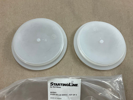 DeVilbiss 803591 Startingline 600 Cc Paint Cup Push-In Lids (2)