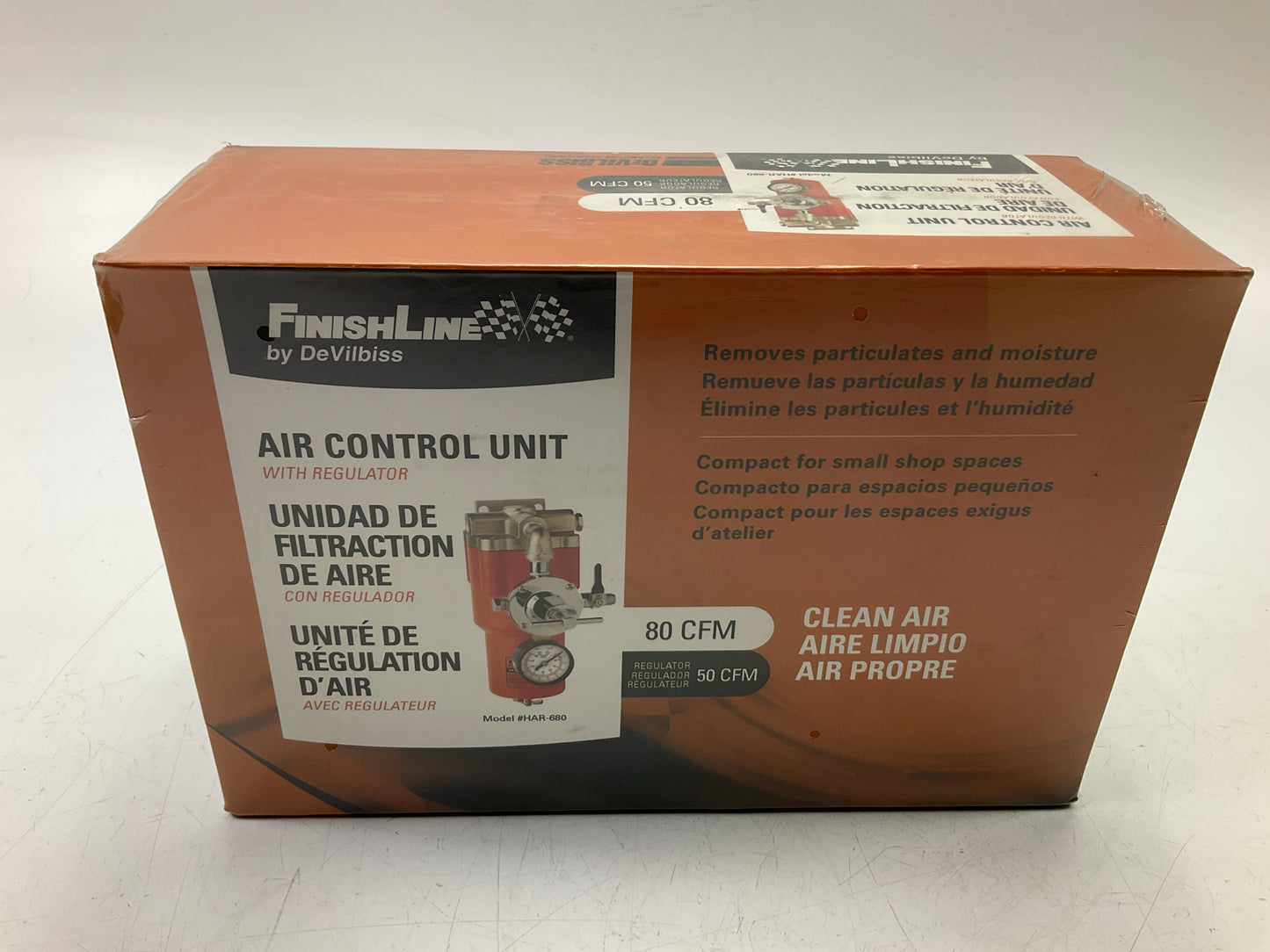Devilbiss 803643 FinishLine 80 CFM Air Line Filter Unit With 50 CFM Regulator
