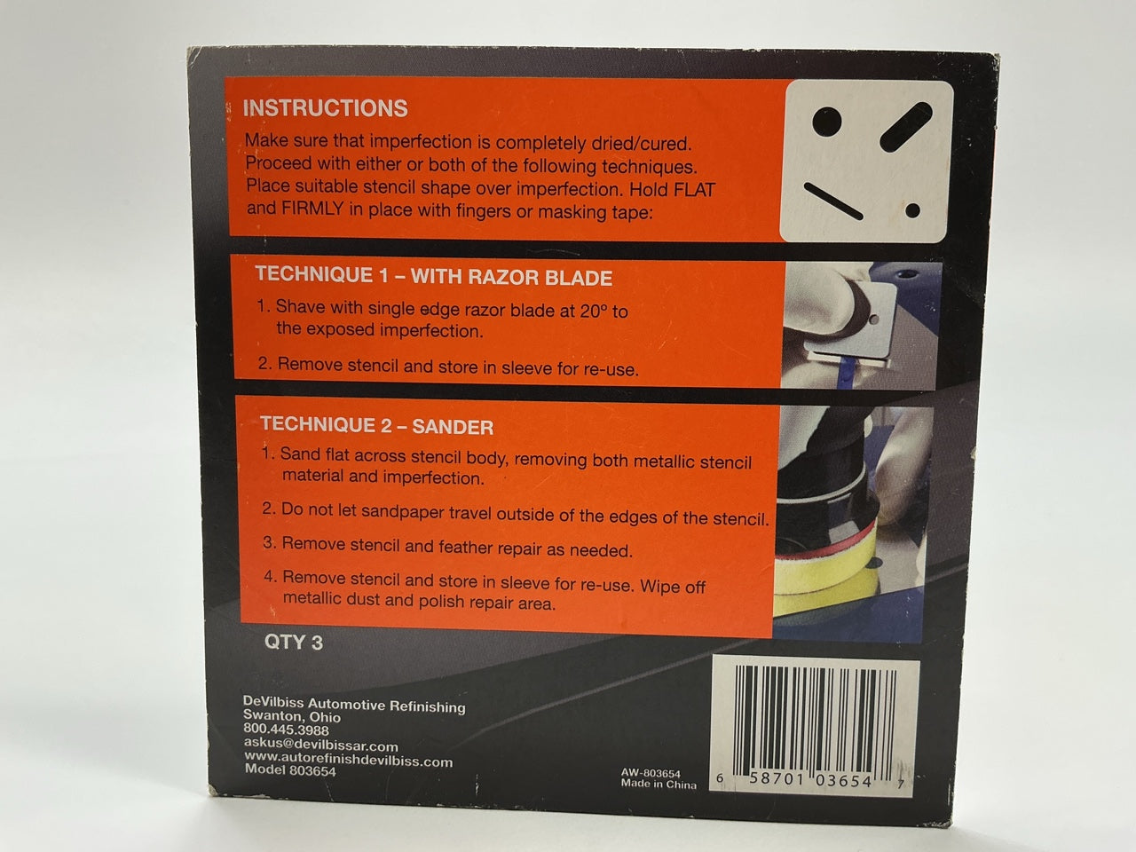 DeVilbiss DEV-803654 Shim Mask, Package Of 3