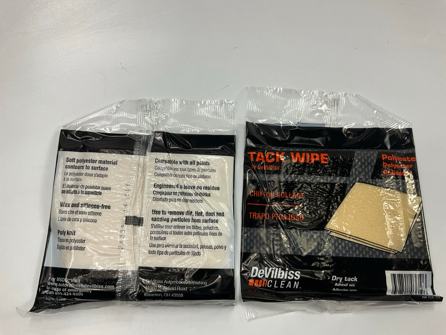 Devilbiss 803817 Automotive Refinishing 17''x11'' Poly Tack Wipes - Box Of 11