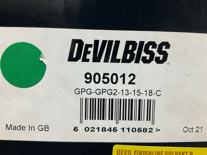 DeVilbiss 905012 GPG Gravity Feed Spray Gun With Cup, 1.3, 1.5, 1.8 Mm Nozzle