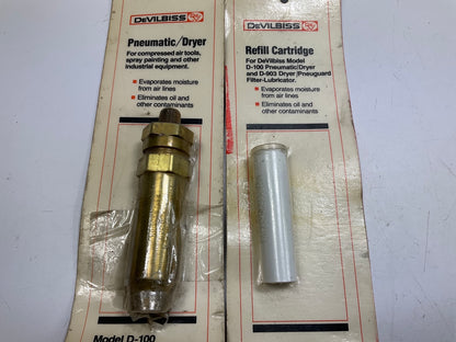 Devilbiss D-100 Pneumatic Drier Filter Dryer + D102 Refill Cartridge