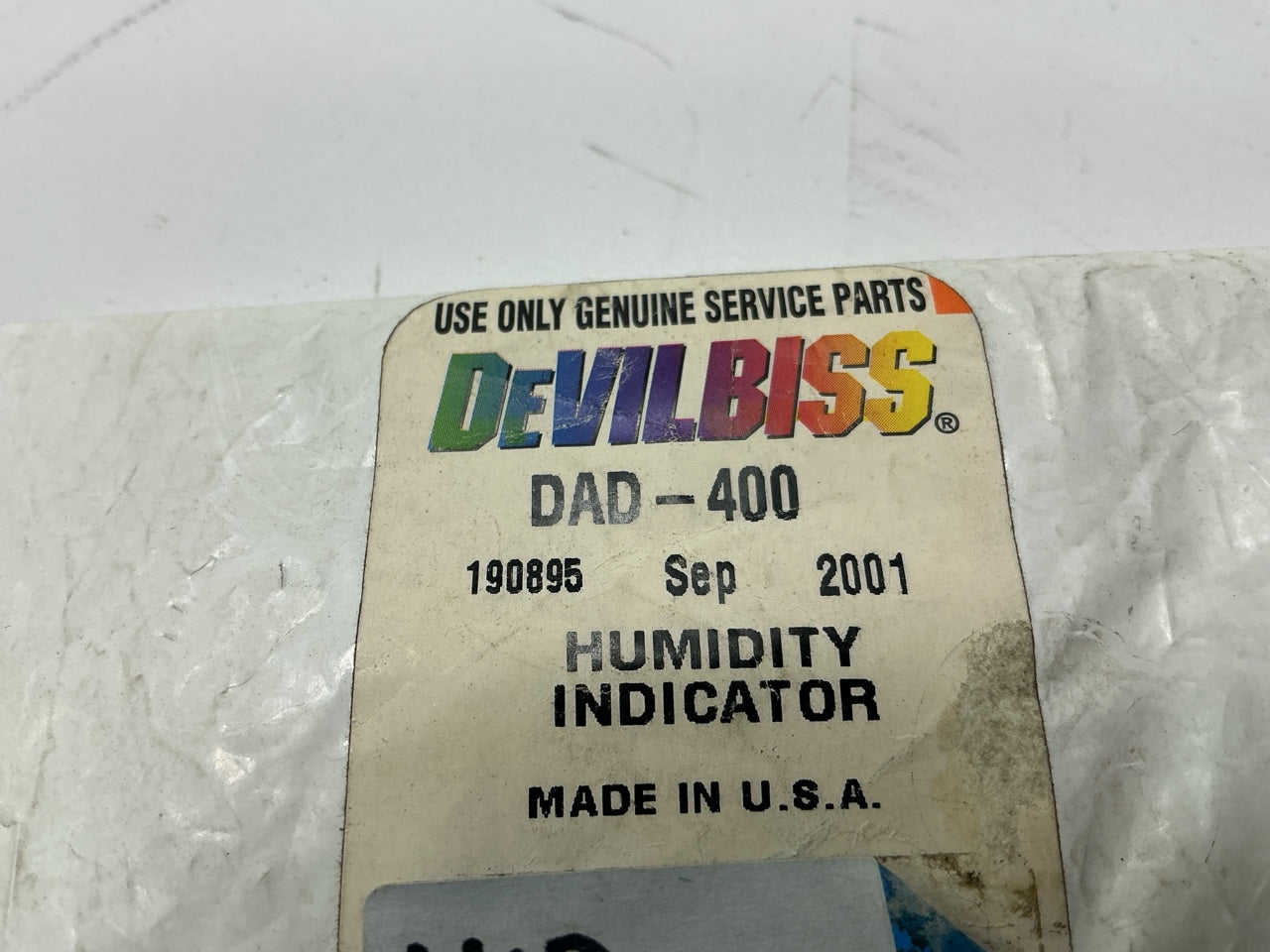 DeVilbiss DAD-400 Humidity Indicator For DAD-503 HAF-601 Air Filtration Unit