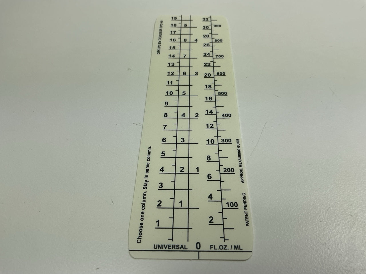 DEVILBISS DPC-40-K10 802198 Disposable Measuring Guide Inserts 34 Oz, 10 / Pack