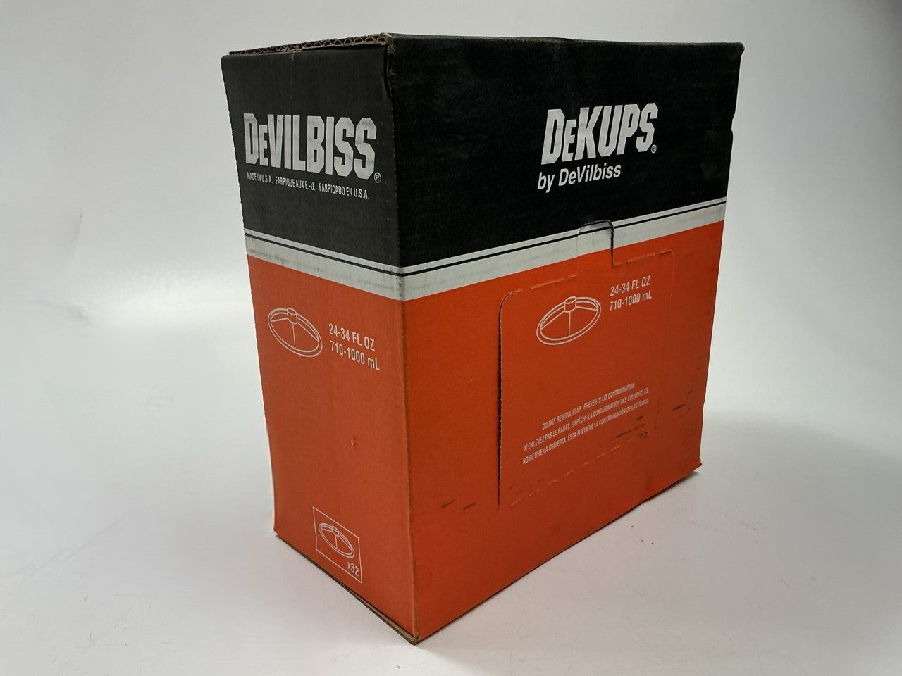 DeVilbiss DPC524 DeKups Disposable Lids 24oz-34oz Gravity Feed Paint Cup 32/pack