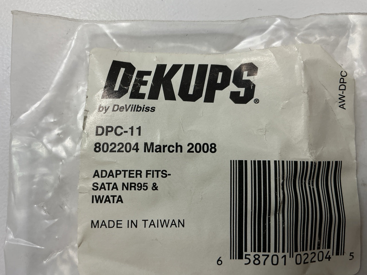 Devilbiss DPC11 DeKups Adapter For Sata NR95, Iwata LPH400 Finex FX200 FX300