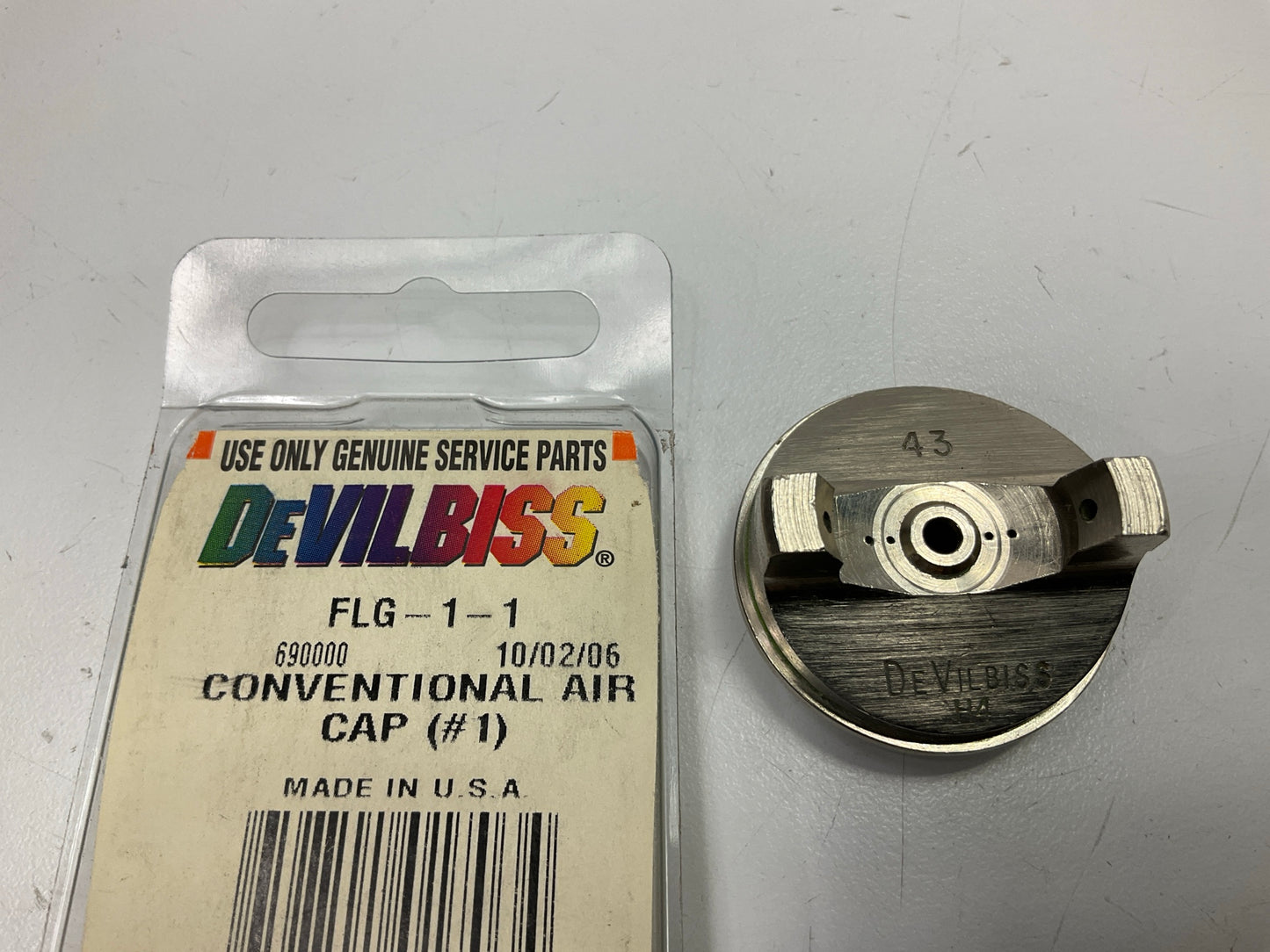Devilbiss FLG-1-1 Conventional Air Cap (#1) 690000 For Finishline FLG Spray Guns
