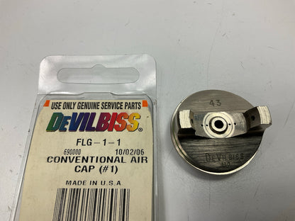 Devilbiss FLG-1-1 Conventional Air Cap (#1) 690000 For Finishline FLG Spray Guns