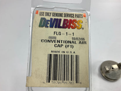 Devilbiss FLG-1-1 Conventional Air Cap (#1) 690000 For Finishline FLG Spray Guns