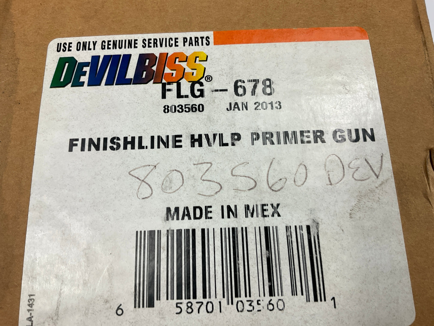 DeVilbiss 803560 / FLG678 Finishline Primer Paint Spray Gun Kit