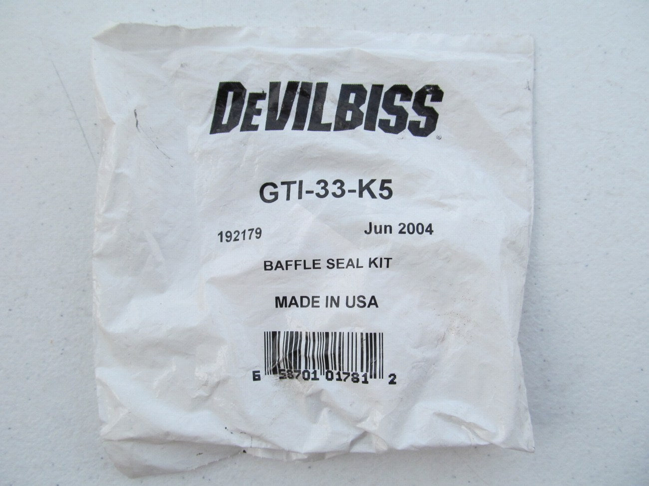 DeVilbiss GTI33K5 Baffle Seal, Kit Of 5
