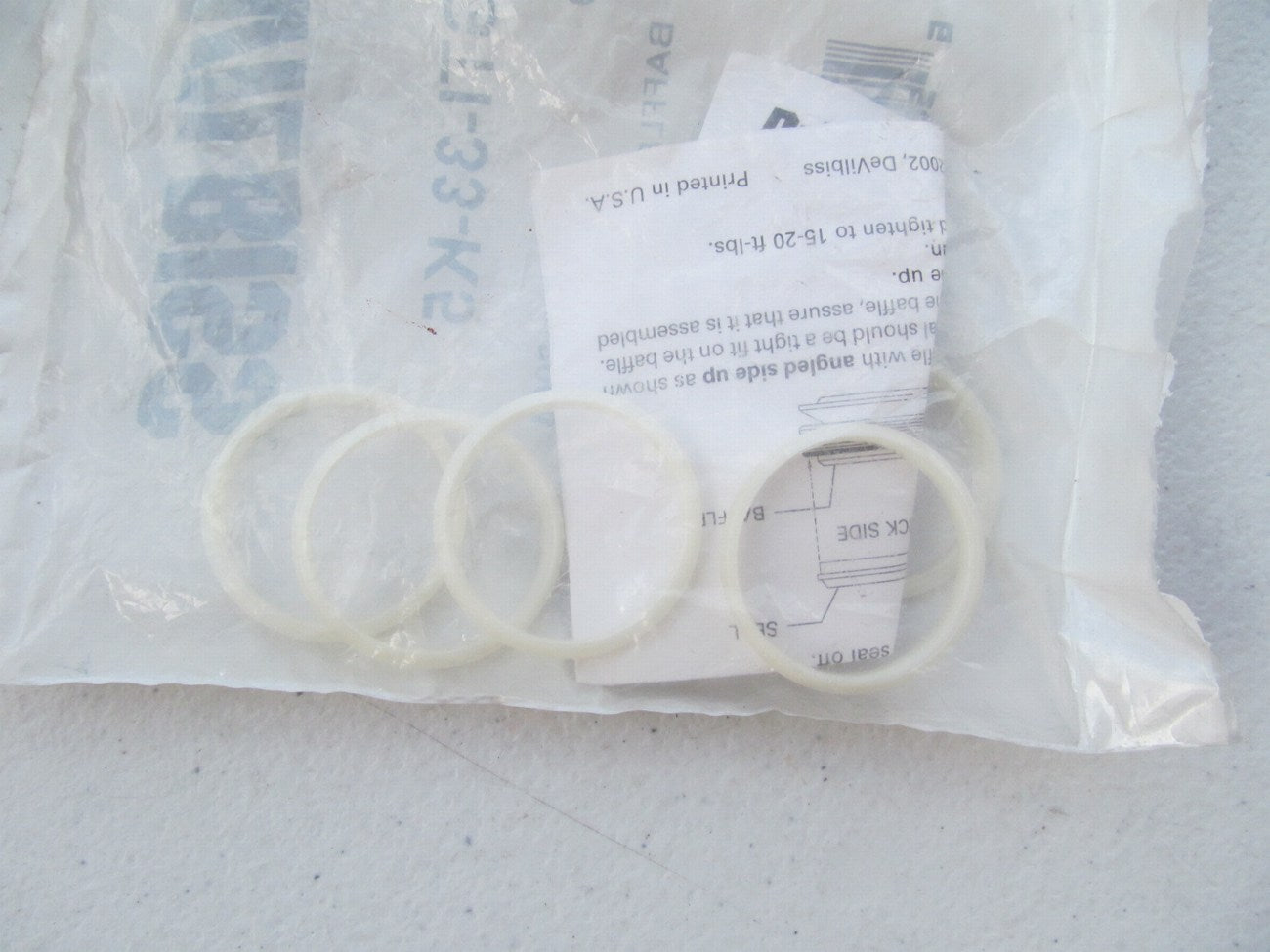 DeVilbiss GTI33K5 Baffle Seal, Kit Of 5