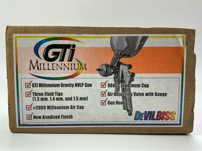 NO VALVE - Devilbiss GTI-620G GTi Millennium HVLP Gravity Feed Paint Spray Gun