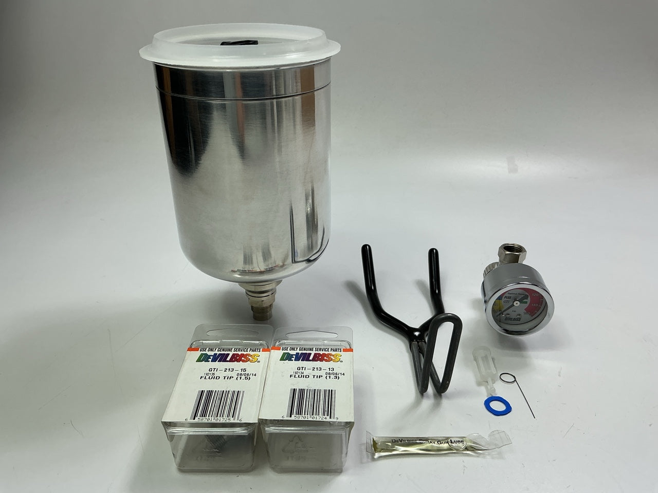 Devilbiss GTI-620G GTi Millennium HVLP Gravity Feed Paint Spray Gun (W/ 3 Tips)