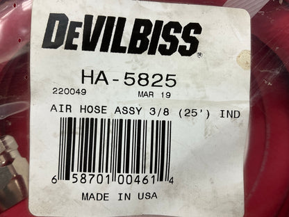 Devilbiss HA-5825 Spray & Air Tool Air Hose Assembly 3/8'' (25 Feet)