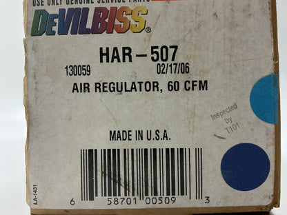NEW DeVilbiss HAR507 60 CFM Air Regulator 0-125 PSI