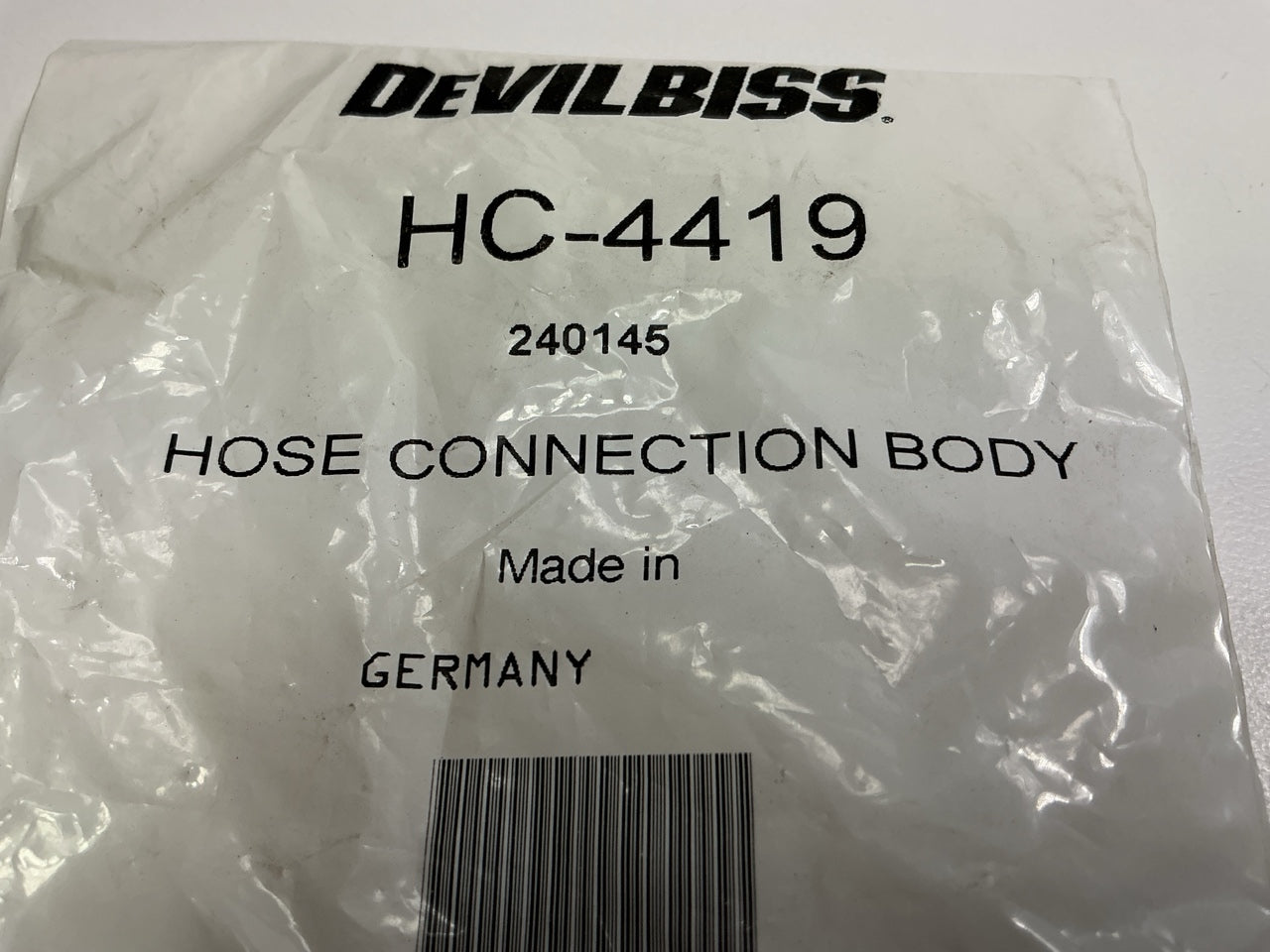 Devilbiss HC-4419 High Flow Hose Fitting Connector Quick Disconnect 1/4'' NPS