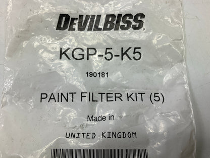 DeVilbiss KGP-5-K5 Fluid Strainer For Gravity Feed Spray Gun Cup (5 / Pack)
