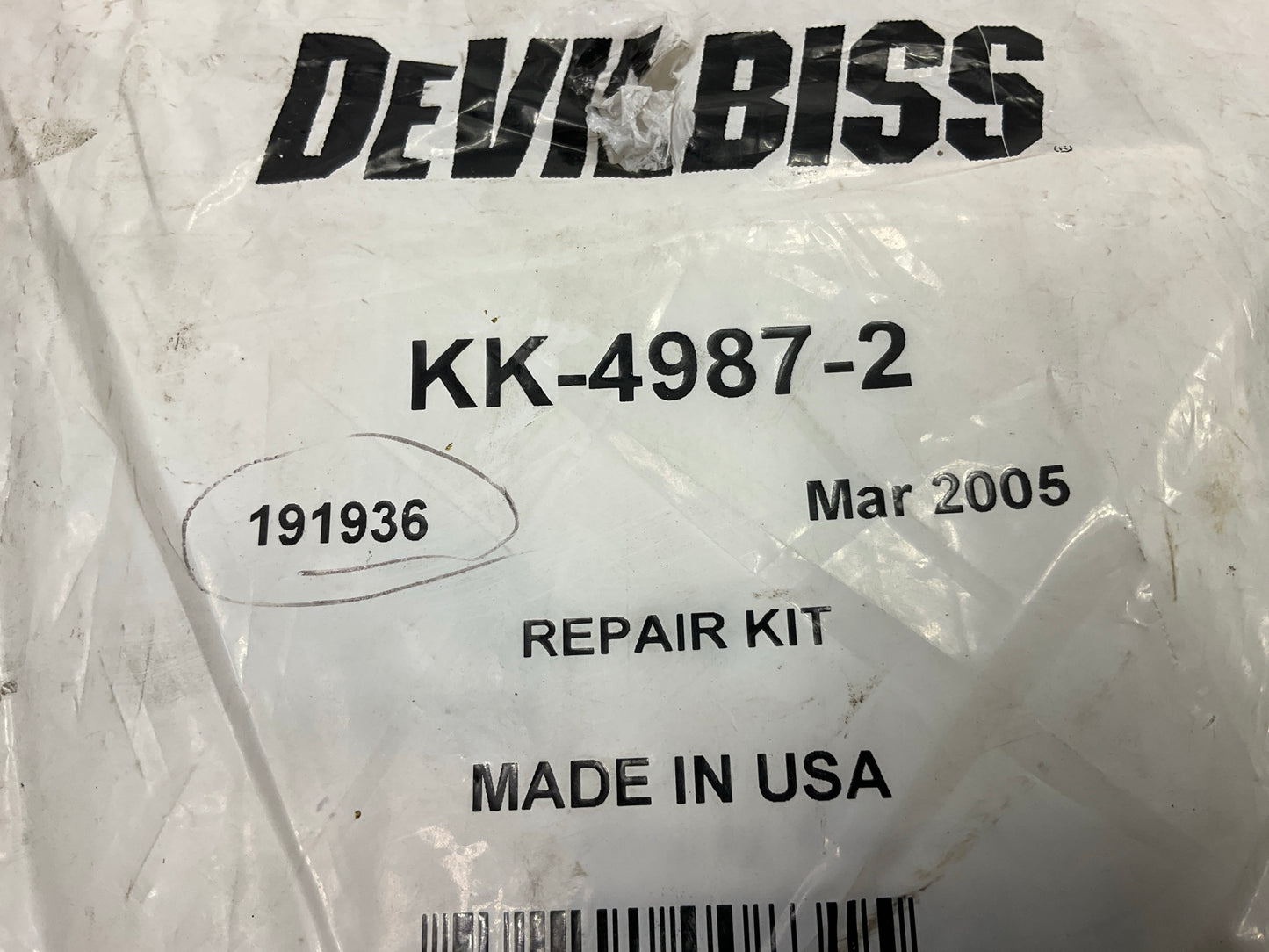 Devilbiss 191936 Spray Gun Repair Kit For JGV, JGP, JGPV, LMG, PGA Spray Gun