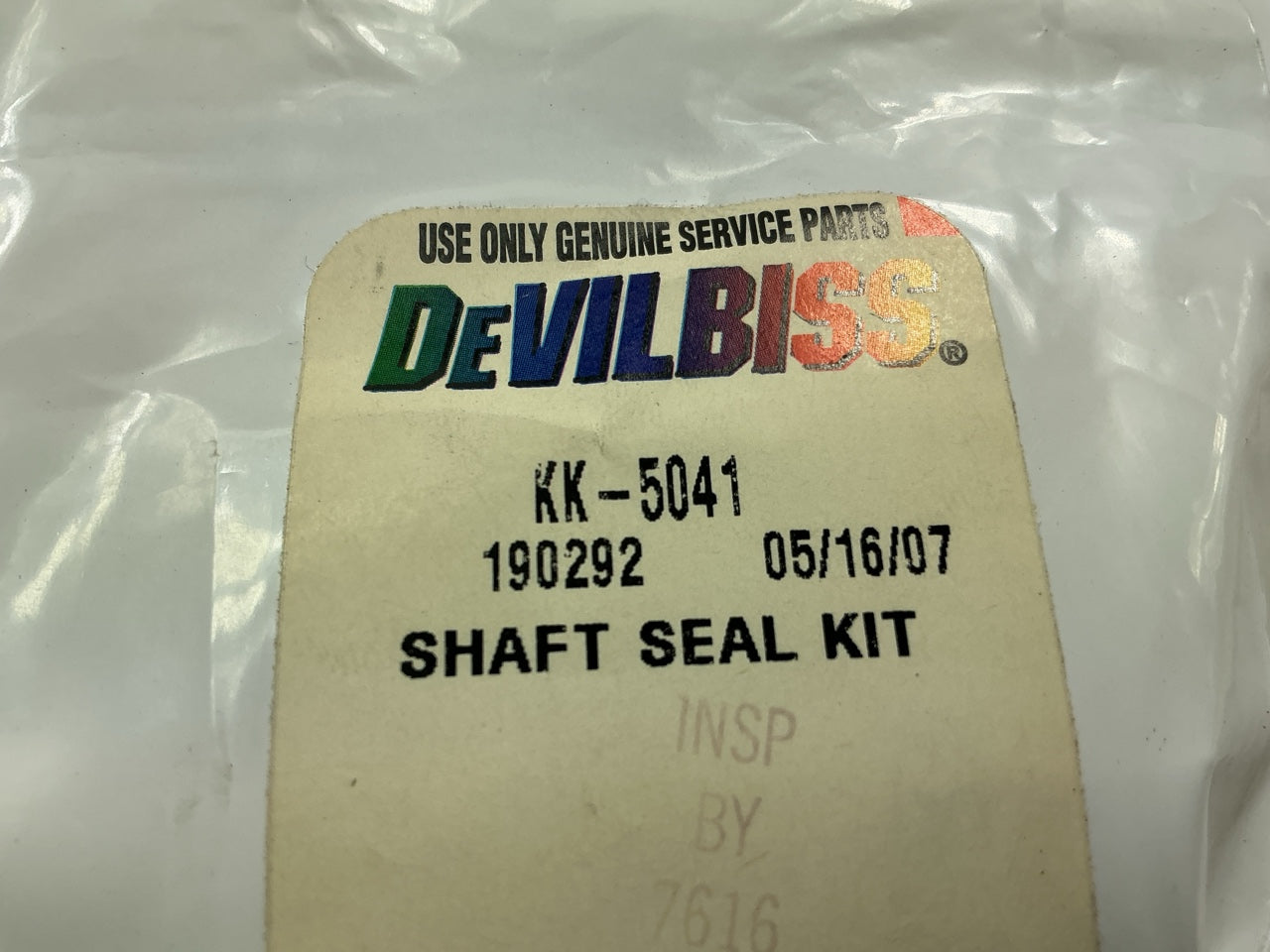 Devilbiss KK-5041iShaft Seal Kit For KK-5042 183G And 183S Pressure Tank