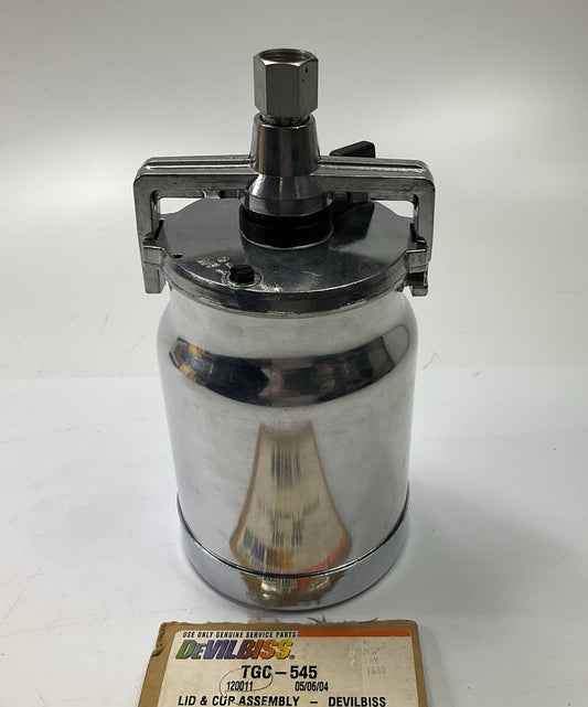 OPEN BOX - SEE PHOTOS DeVilbiss TGC545 TGC Suction Feed Spray Gun Cup, Aluminum