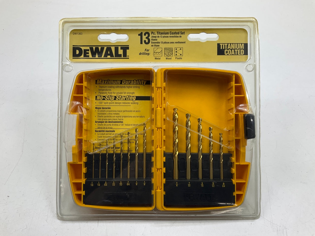 Dewalt DW1363 13-Piece Titanium Coated Drill Set