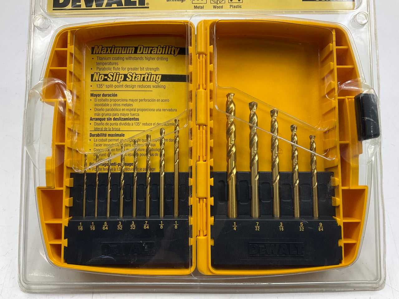 Dewalt DW1363 13-Piece Titanium Coated Drill Set