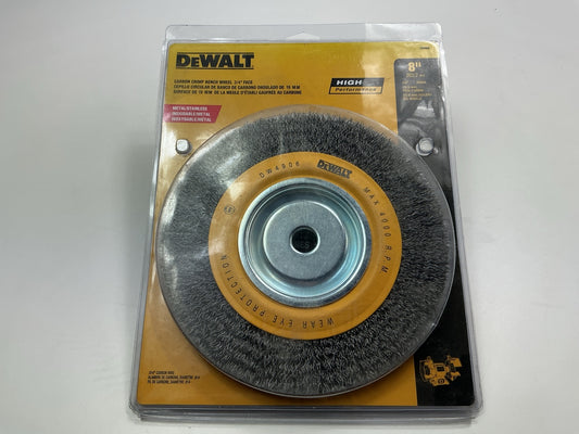 DEWALT DW4906 8'' Wire Wheel Bench Grinder, Crimped Wire 0.014'' Wire, 5/8'' Arbor