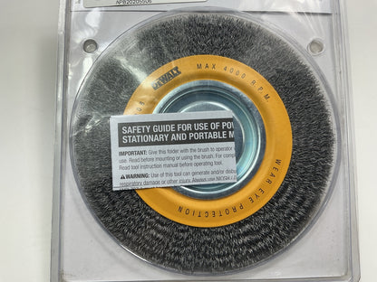DEWALT DW4906 8'' Wire Wheel Bench Grinder, Crimped Wire 0.014'' Wire, 5/8'' Arbor