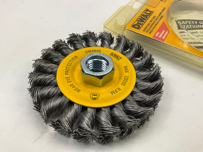 Dewalt DW4930 4'' X 5/8-Inch Full Cable Twist Wire Wheel, Carbon Steel