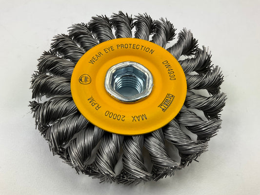 Dewalt DW4930 4'' X 5/8-Inch Full Cable Twist Wire Wheel, Carbon Steel