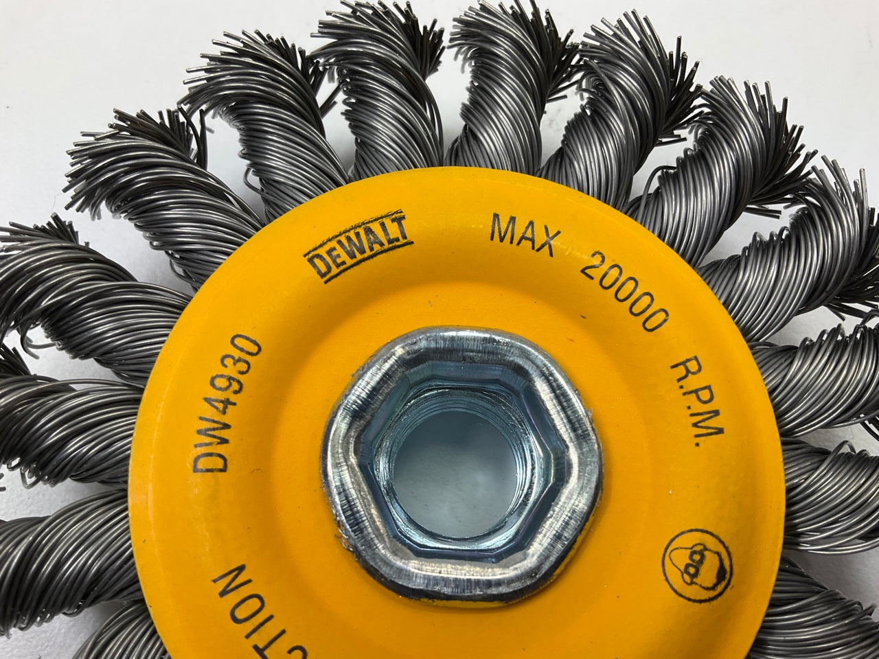 Dewalt DW4930 4'' X 5/8-Inch Full Cable Twist Wire Wheel, Carbon Steel