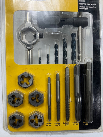 Dewalt DWA1450 17 Piece Metric Tap & Hex Die Set