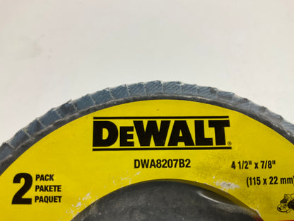 DeWalt DWA8207B2 4-1/2'' X 7/8'' 60 Grit T29 Flap Sanding Discs - PACK Of 2