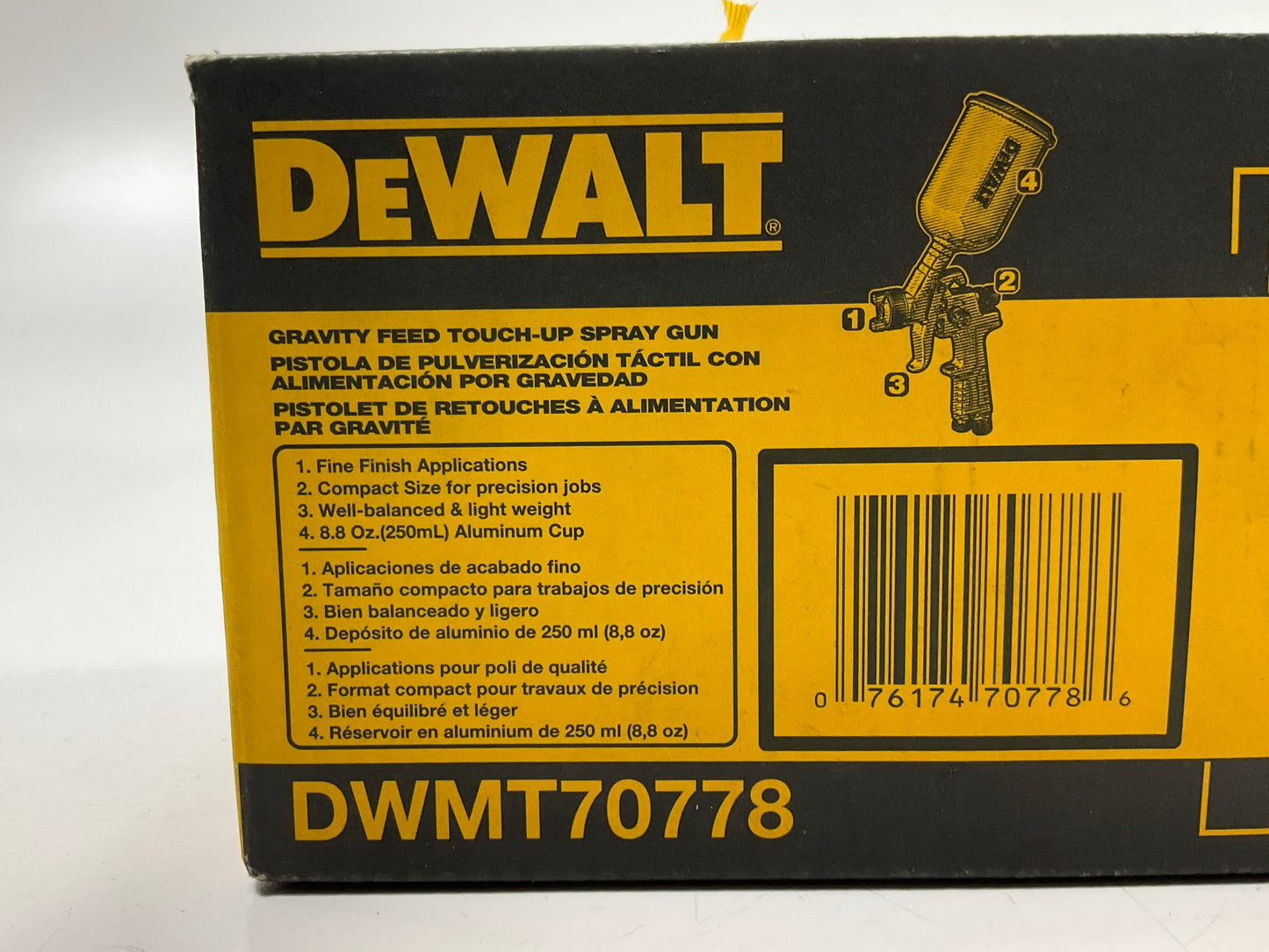 DEWALT DWMT70778 Gravity Feed Touch-Up Paint Spray Gun