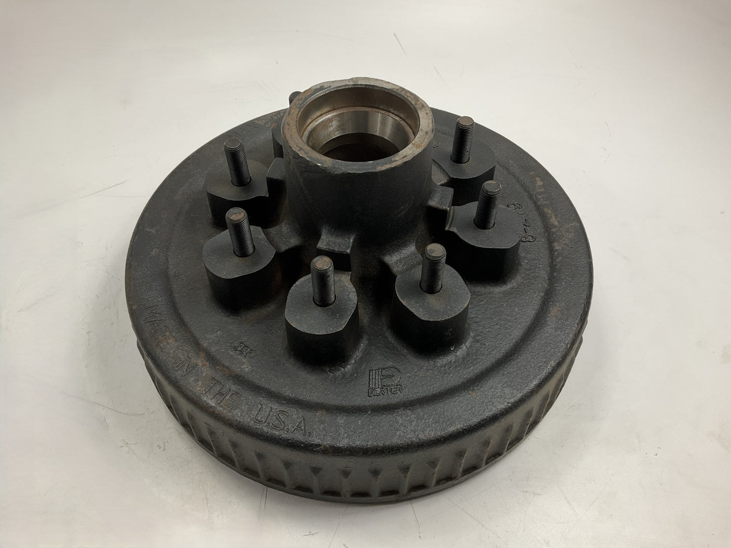SOME RUST Dexter 8-219 Trailer Brake Drum 12''x2'' 9/16 Stud 8x6.5 Lug 7000# Axle