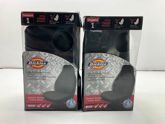 (2) Dickies 3001109 Heavy Duty Water Resistant Seat Protector Covers - Black