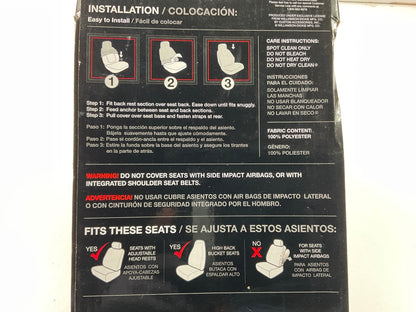 (2) Dickies 3001109 Heavy Duty Water Resistant Seat Protector Covers - Black