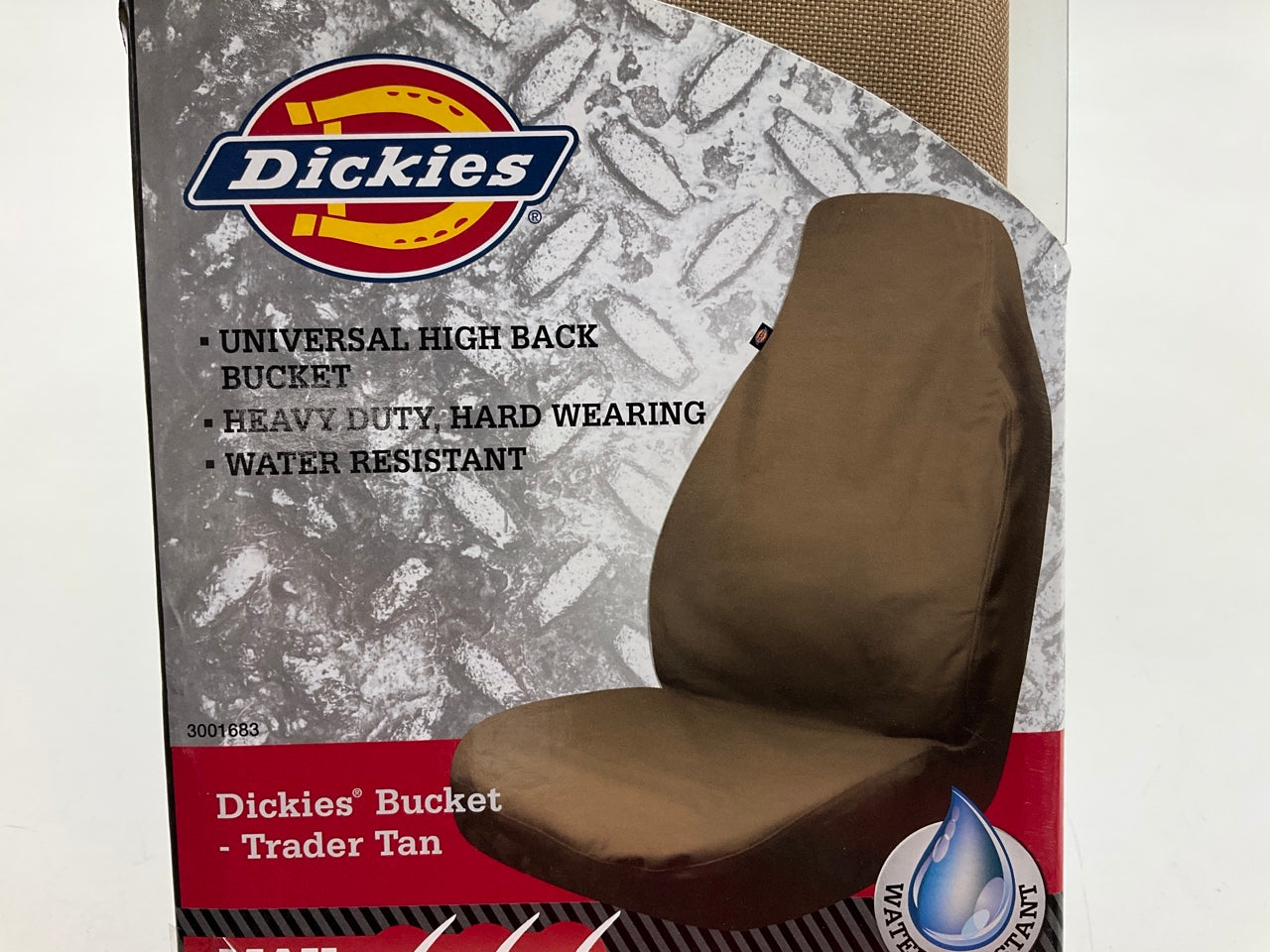 (2) Dickies 3001683 Heavy Duty Waterproof Bucket Seat Cover Tan