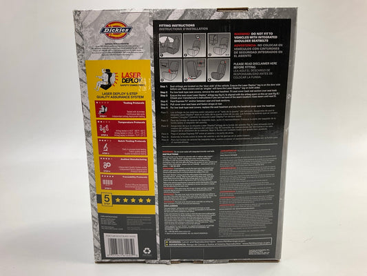 Dickies 40200 2-Piece Low-Back Puncture Resist Black Seat Covers, PAIR