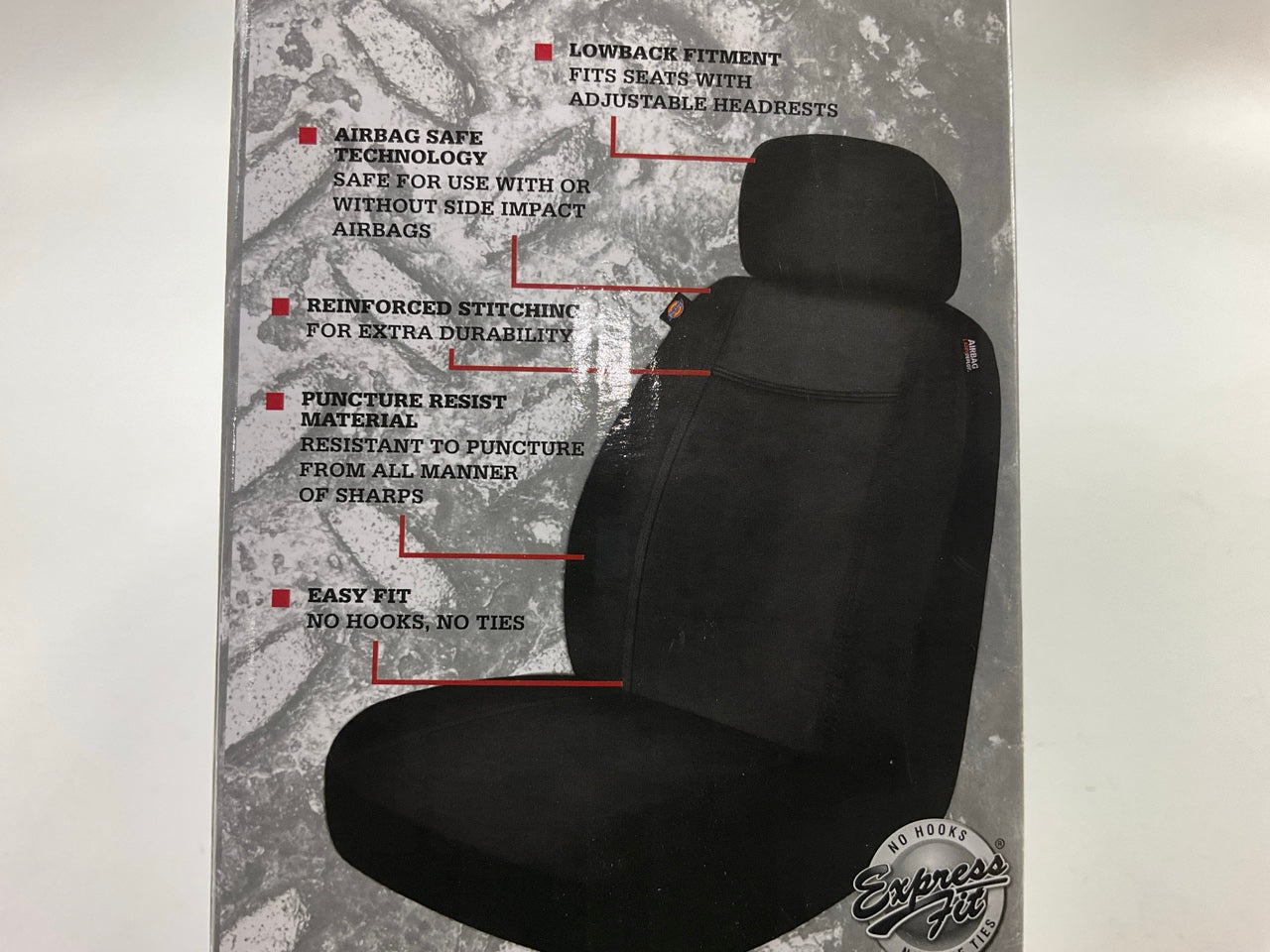 Dickies 40200 2-Piece Low-Back Puncture Resist Black Seat Covers, PAIR
