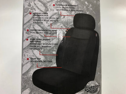 Dickies 40200 2-Piece Low-Back Puncture Resist Black Seat Covers, PAIR