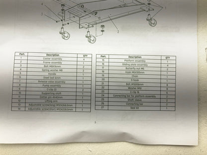 Diehard 3024DHP Automotive 1/2 Ton 1,000 Lbs Hydraulic Transmission Jack
