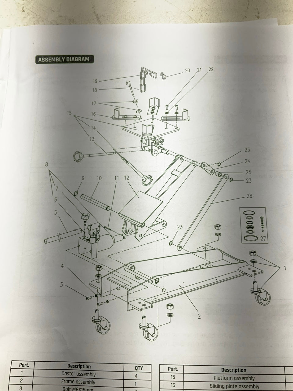 Diehard 3024DHP Automotive 1/2 Ton 1,000 Lbs Hydraulic Transmission Jack