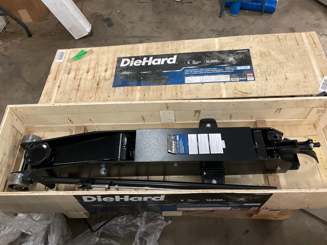 DieHard 3204DHP 5 Ton 10.000 Lbs Long Frame Jack Lifting Range 5-7/8''- 22-1/16''