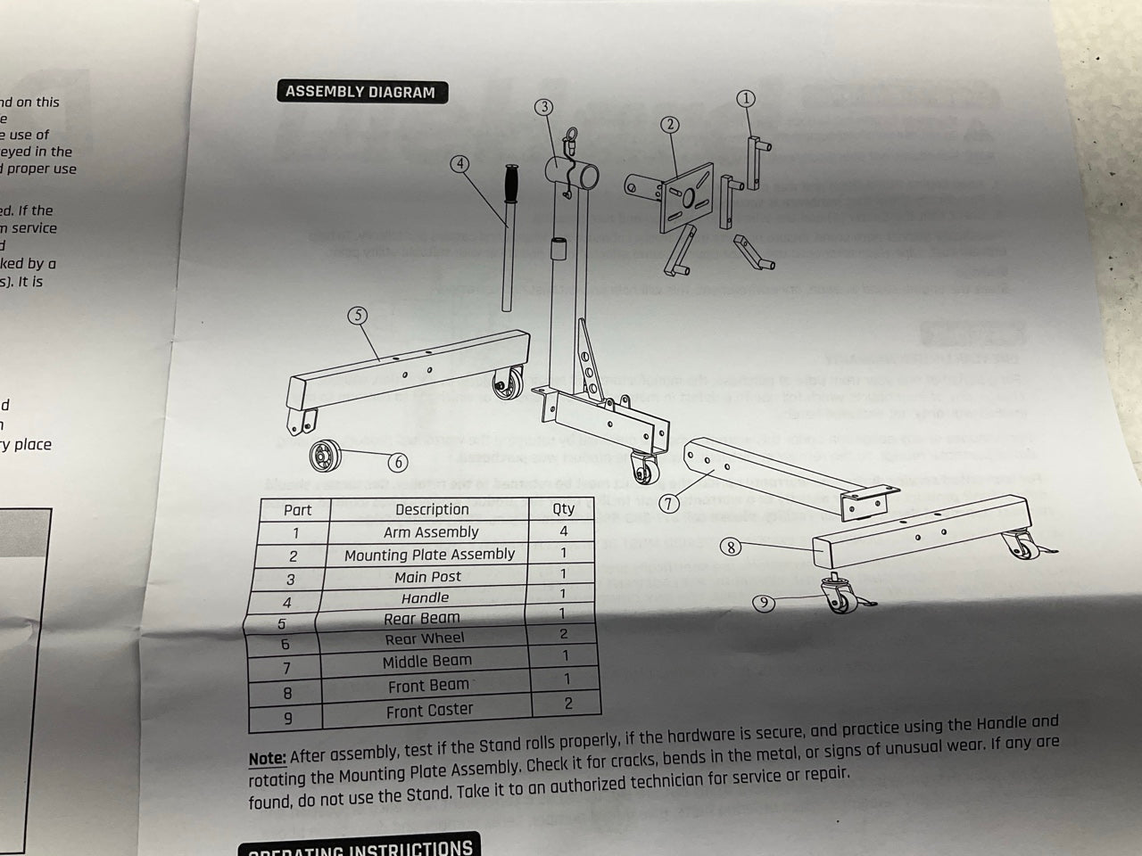 DieHard 3501DHP Heavy Duty 1250 Lbs Engine Stand
