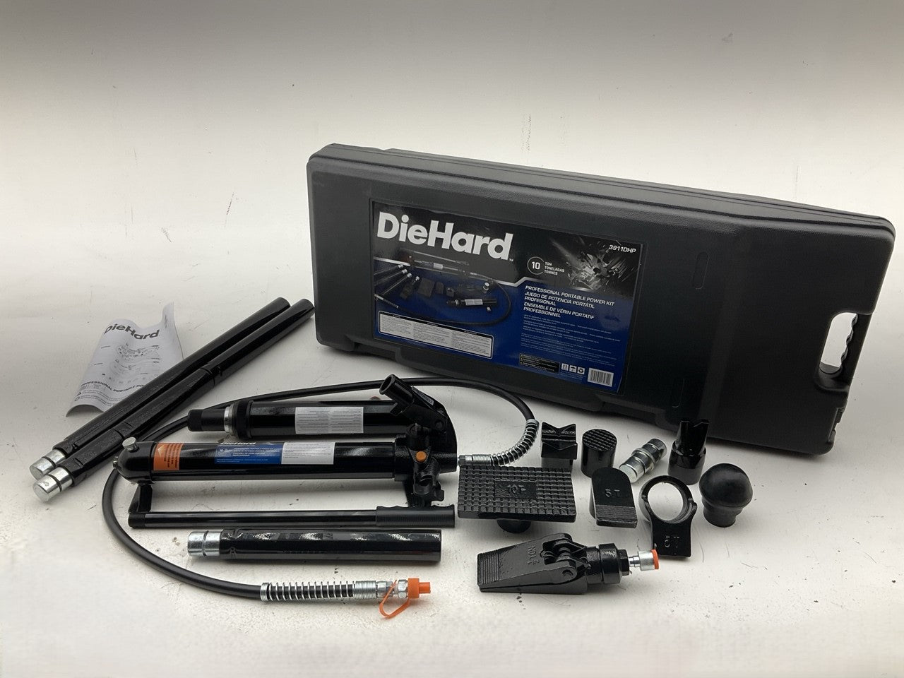 DieHard 3911 10 Ton Power Kit, Portable Hydraulic Jack Pump Lift Ram Body Frame