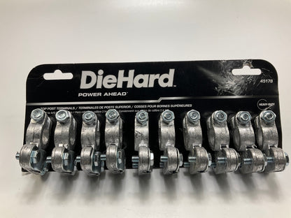 (10) Diehard 45178 Heavy Duty Top Post Battery Terminals For 2-4 Gauge Cables